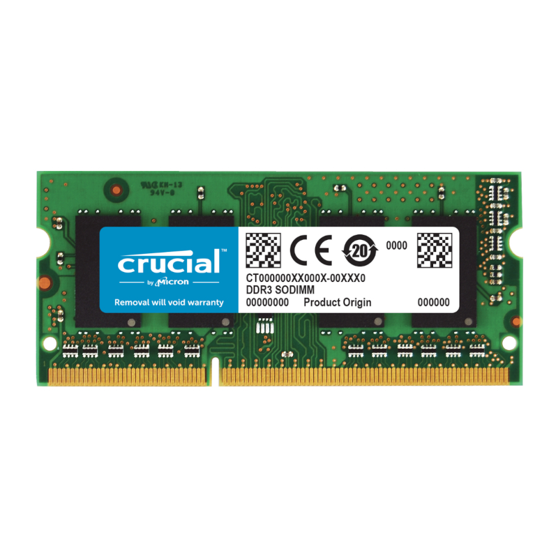 Crucial 4GB 1600MHz DDR3L Single Rank SODIMM Notebook Memory