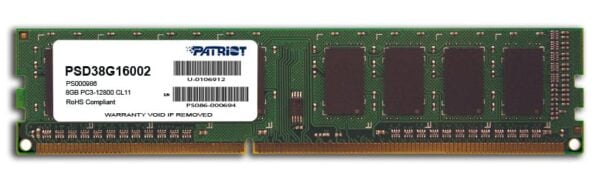 Patriot SL 8GB 1600MHz DDR3 SS Desktop Memory