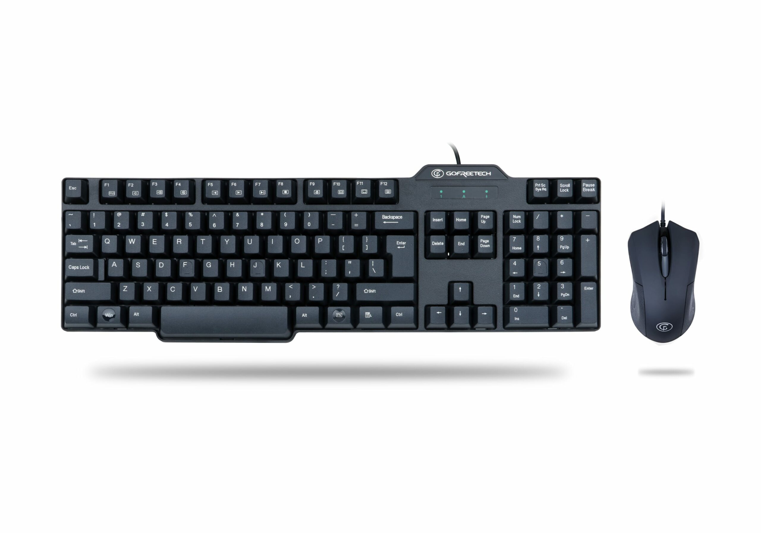 GoFreetech Wired KB/MOUSE Combo - Black