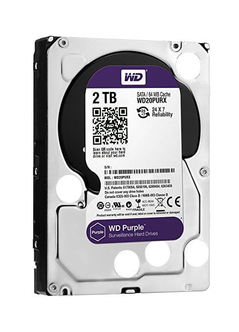 WD Purple 2TB 64MB 3.5" SATA HDD