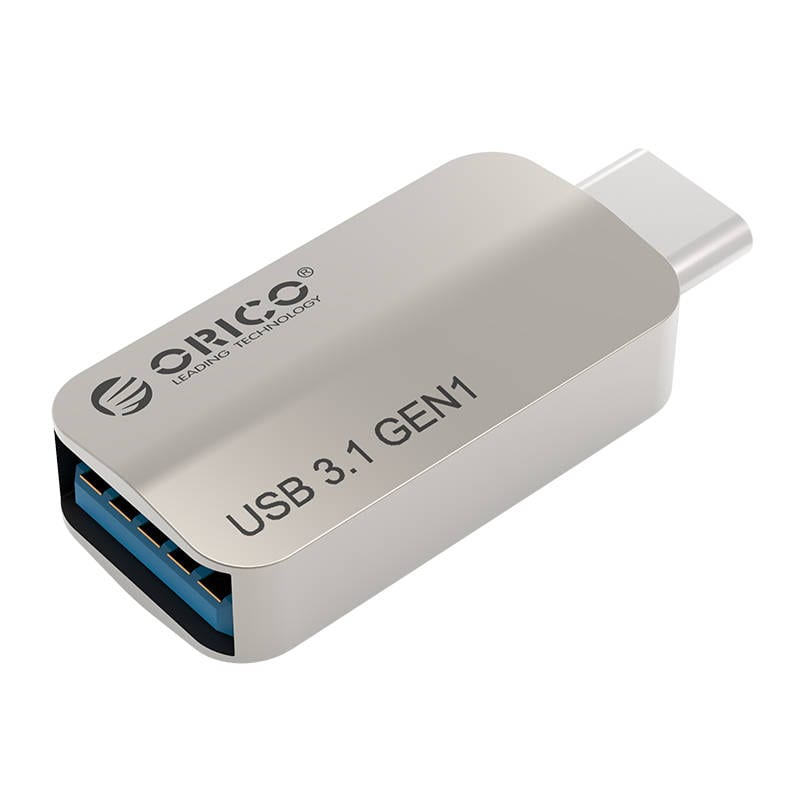 Orico USB TypeC to USBA 3.1 ChargeSync On The Go Adapter Silver