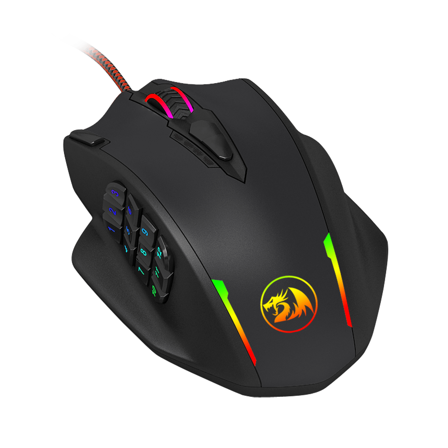 Redragon IMPACT 12400DPI MMO Gaming Mouse Black Syntech