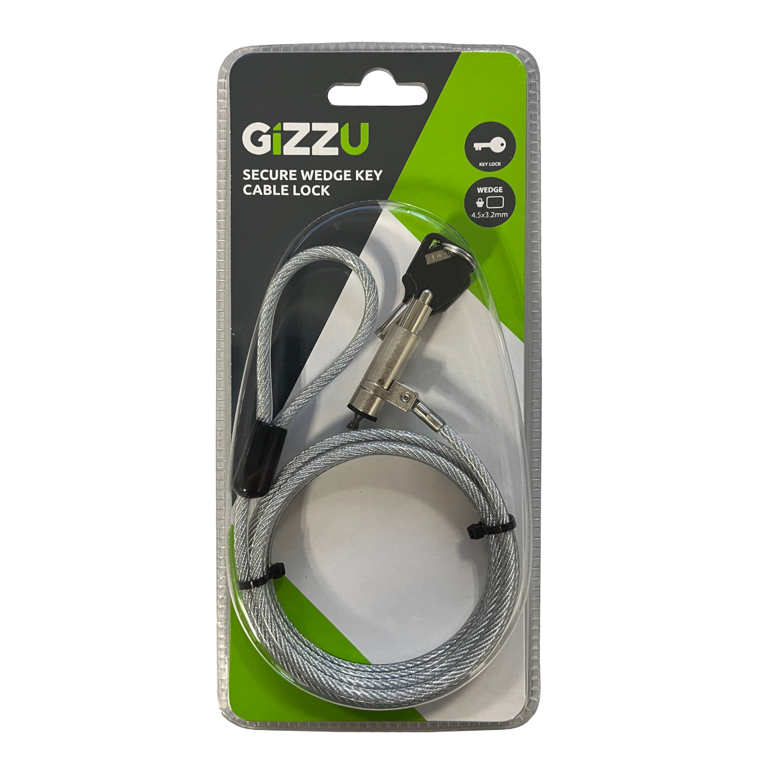 GIZZU 1.8m Wedge Cable Lock - Syntech