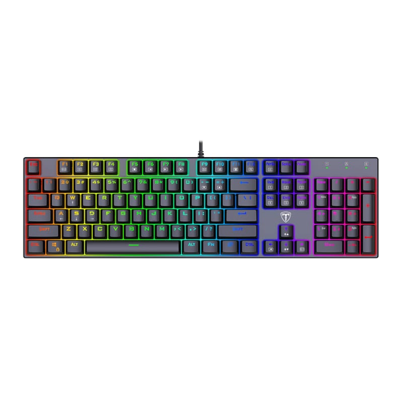 T-Dagger Frigate RGB Colour Lighting|150cm Cable|Aluminium Body Design|Side Lighting|Blue Switch|Mechanical Gaming Keyboard - Black