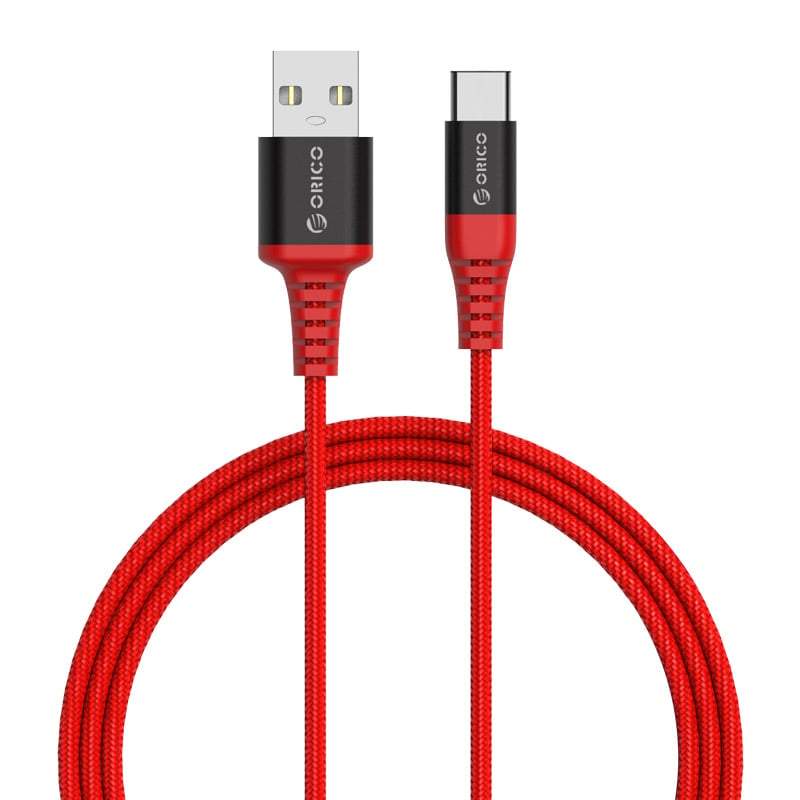 Orico Type-A to USB-C Aramid 1m Cable - Red