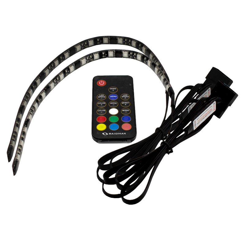 Raidmax 2xRGB LED Strip + Remote Controller (LD-302R)