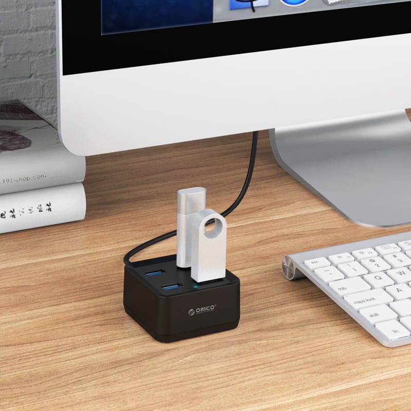 Orico 4 Port USB3.0 Ultra-Mini Hub - Black