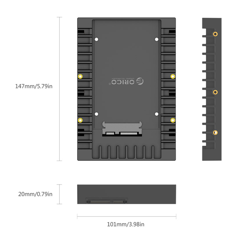 Orico 2.5" to 3.5" HDD|SSD Caddy - Black