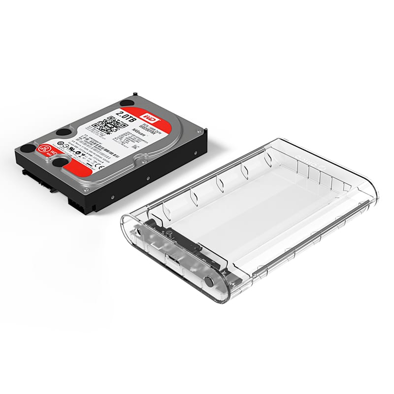 Orico 3.5" USB3.0 External HDD Enclosure Transparent