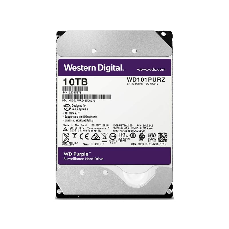 WD Purple 10TB 256MB 3.5 SATA HDD