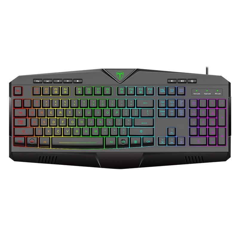 T-Dagger Submarine RGB Colour Lighting|104-107 Key|150cm Cable|19 Non-Conflict Keys Gaming Keyboard - Black