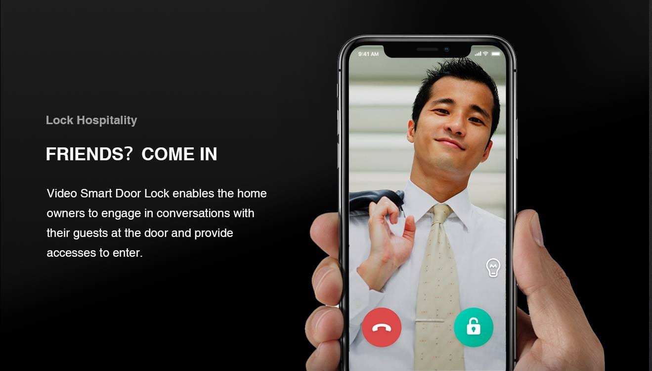 LifeSmart Video Smart Door Lock Features- Real time video call - Multiple ways for access (password