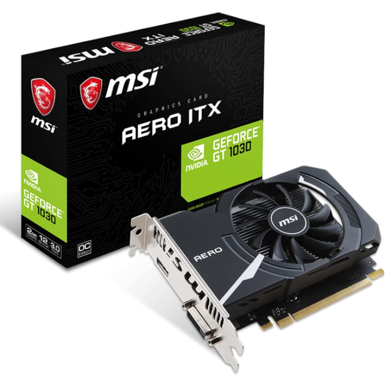 MSI Nvidia GeForce GT 1030 Aero OC 2GB GDDR5 64-BIT SFF Graphics Card