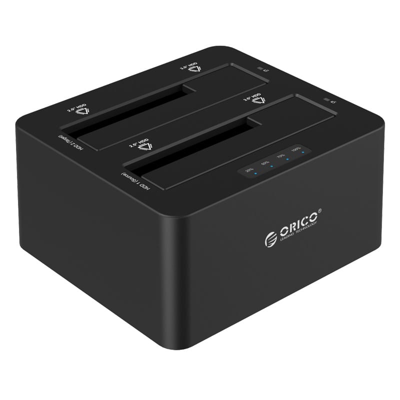 Orico 2 Bay 2.5 / 3.5 USB3.0 HDD|SSD Dock - Black