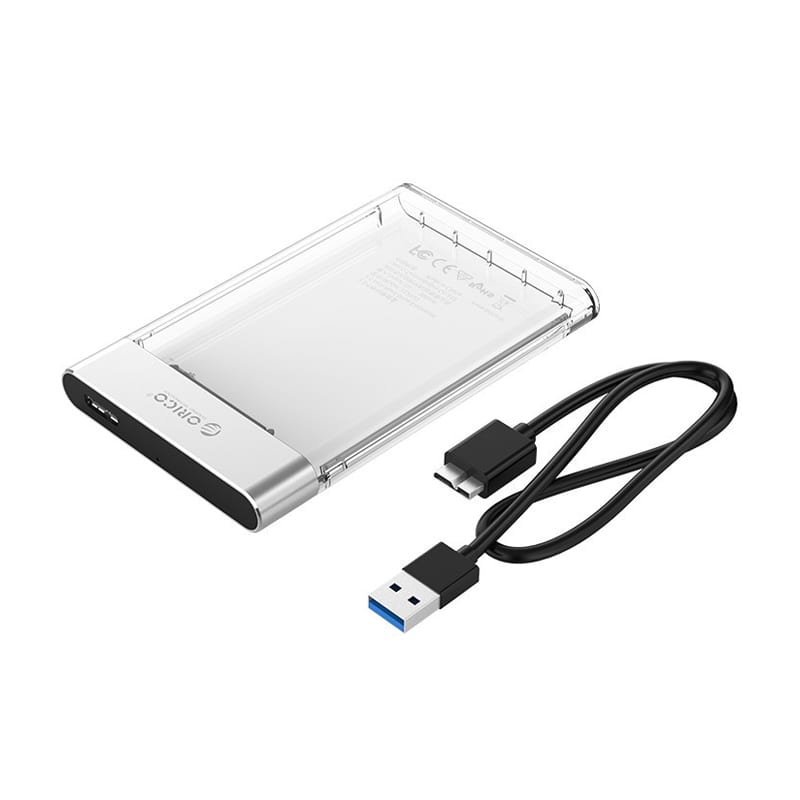 ORICO 2.5" USB3.0 HDD Enclosure Micro USB 3.0 Transparent - Syntech