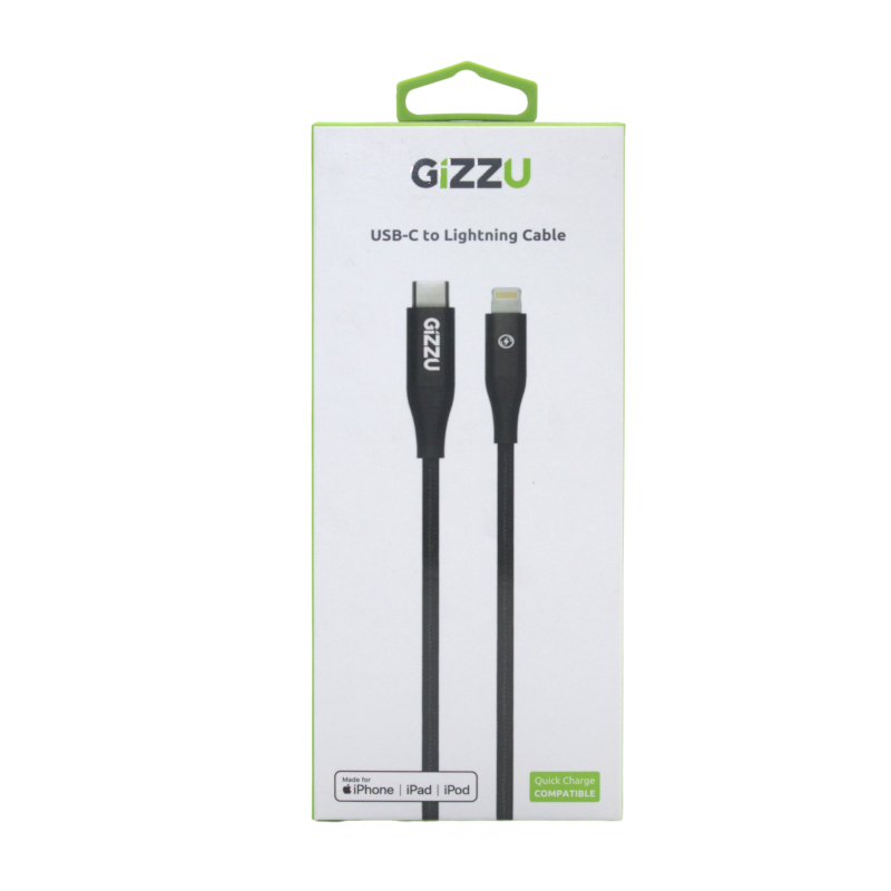 GIZZU USB-C to Lightning 8Pin 2m Cable - Black