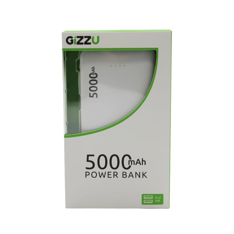 GIZZU 5000mAh 2x USB Power Bank