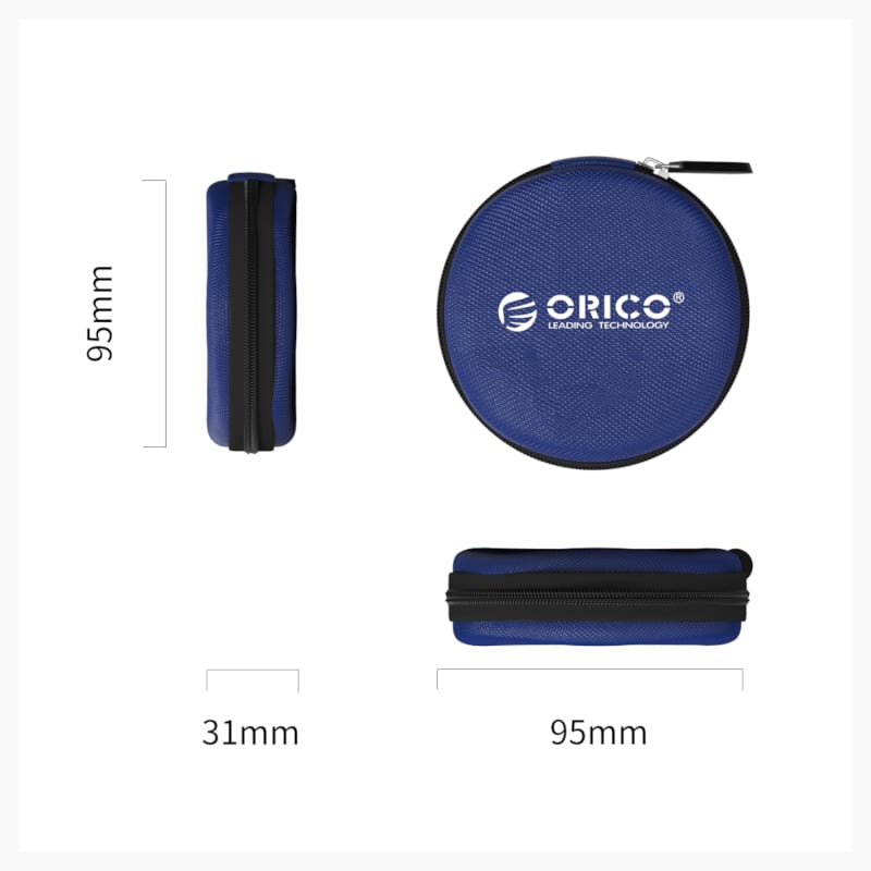 Orico Round Headphone Cable Case - Blue