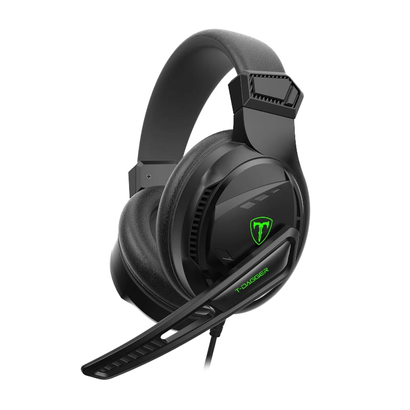 T-Dagger McKinley AUX|Boom Mic|Inline Controller Over-Ear Gaming Headset - Black
