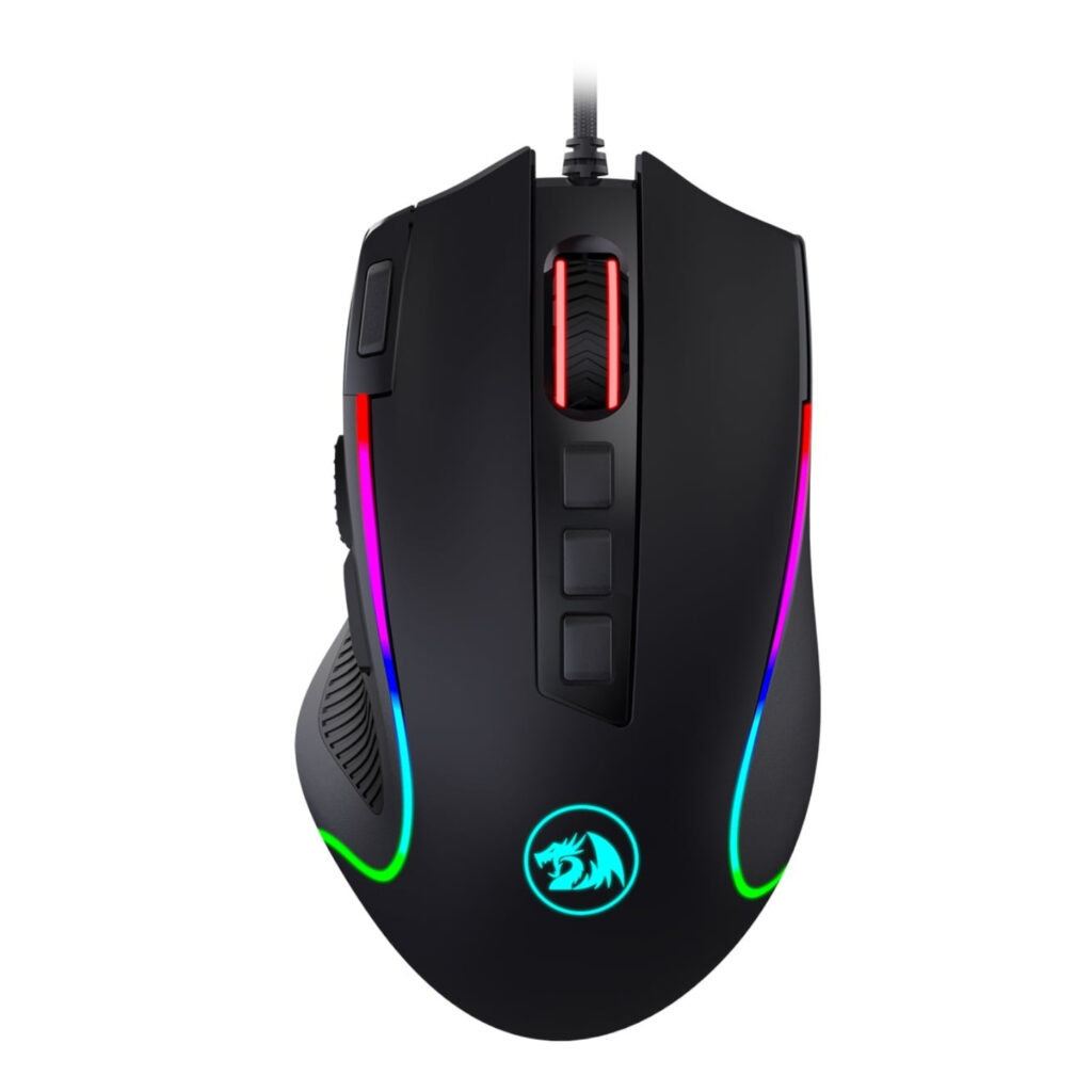 REDRAGON PREDATOR 4000DPI RGB Ergo Gaming Mouse - Black - Image 2