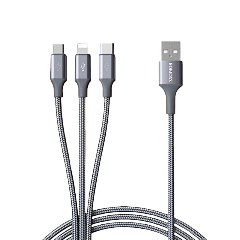 Cable 1m USB a USBC Micro Lightning - Cables Lightning