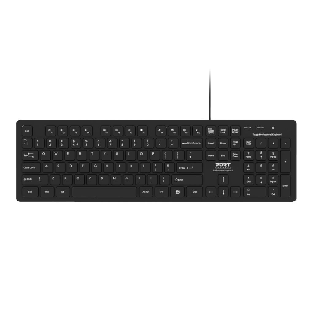 Port Connect Tough Office USB Keyboard - Black - Image 5