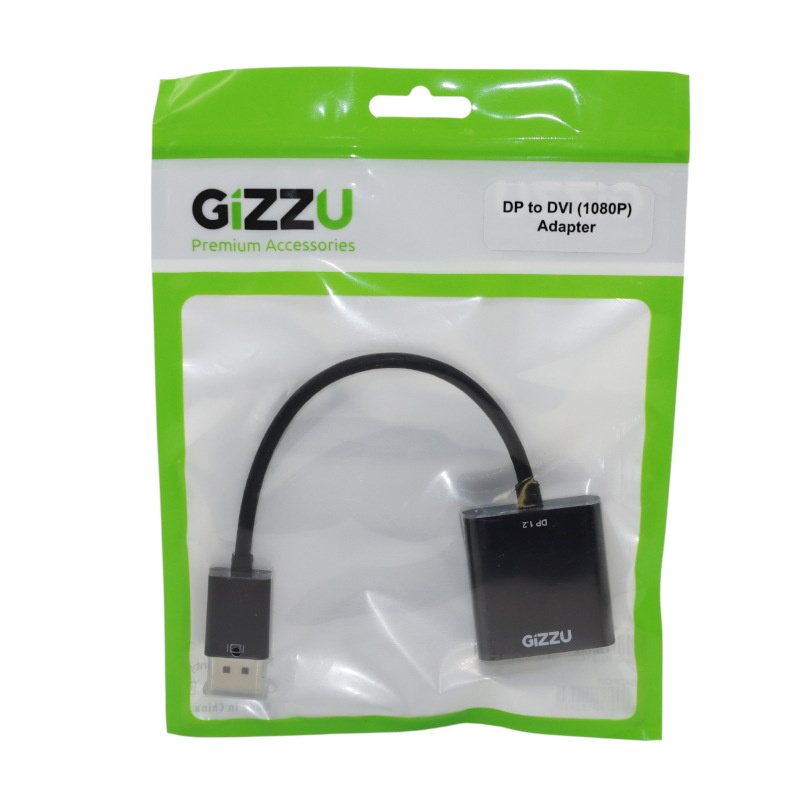 GIZZU Display Port Male to DVI Female Adapter 0.15m Polybag