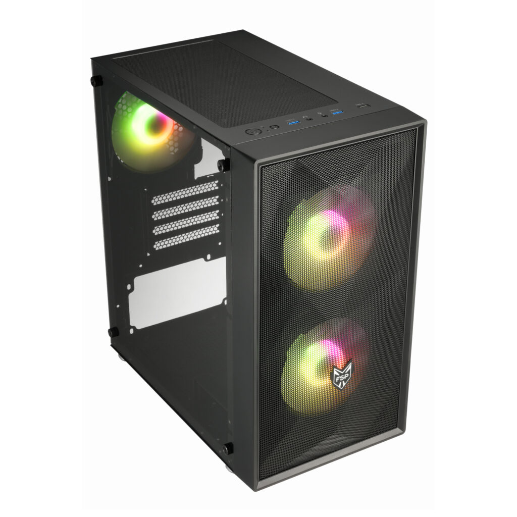 FSP CST130A Micro-ATX Gaming Chassis - Black - Image 6
