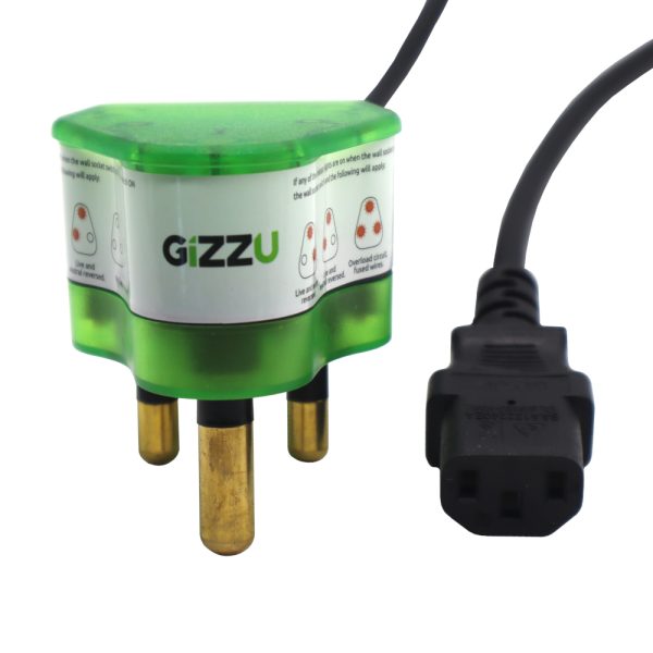 Gizzu Surge Protector 10A Kettle Plug Cable 1.5M - Syntech