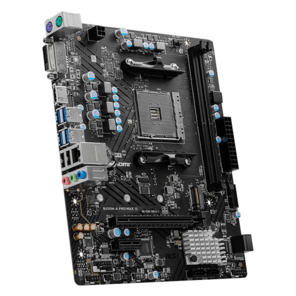 MSI B450M-APRO MAX II AMD AM4 MATX Gaming Motherboard - Syntech