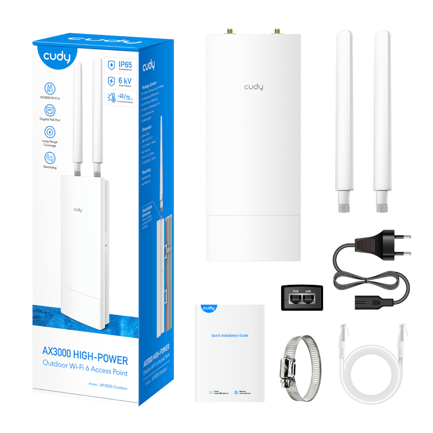 Cudy AX3000 2.5G Dual Band Ceiling Access Point- Outdoor 6
