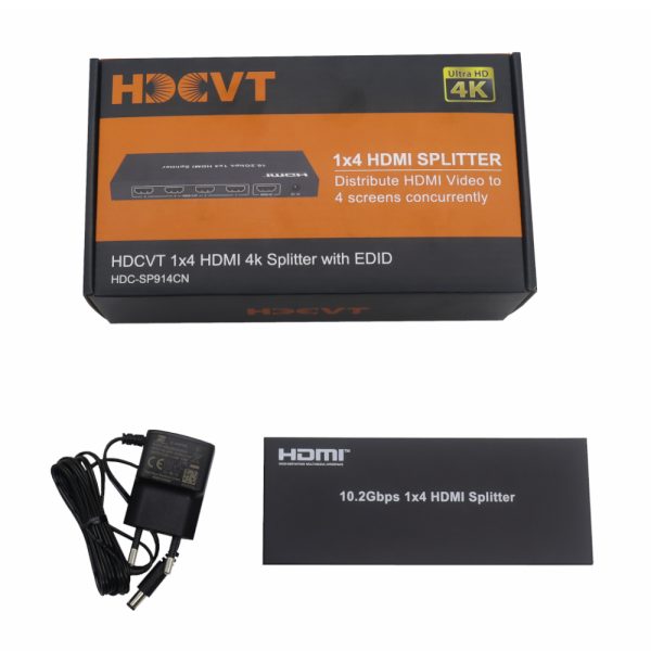 HDCVT 1x4 HDMI 1.4 Splitter 4K with EDID Management - Syntech