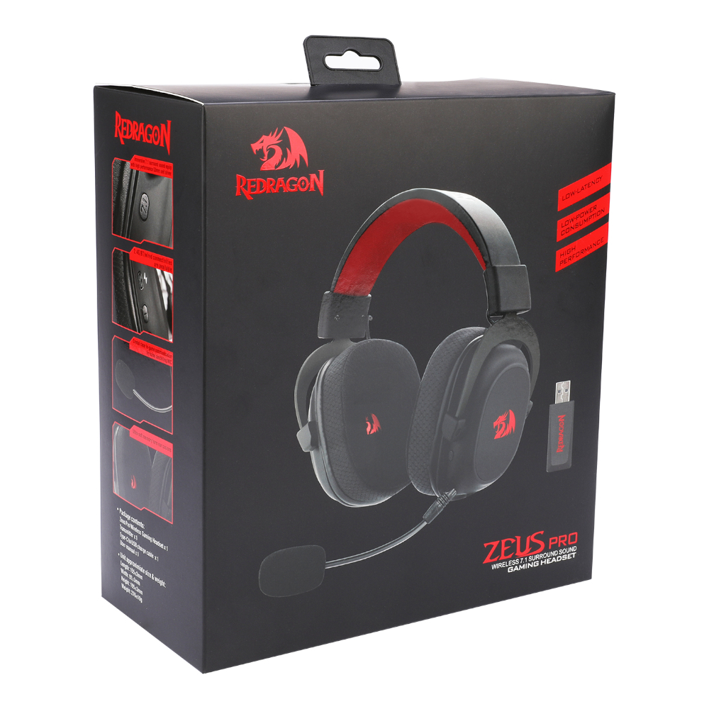 Redragon H510 ZEUS PRO 7.1 Surround Sound Wireless Gaming Headset – Black -  Syntech