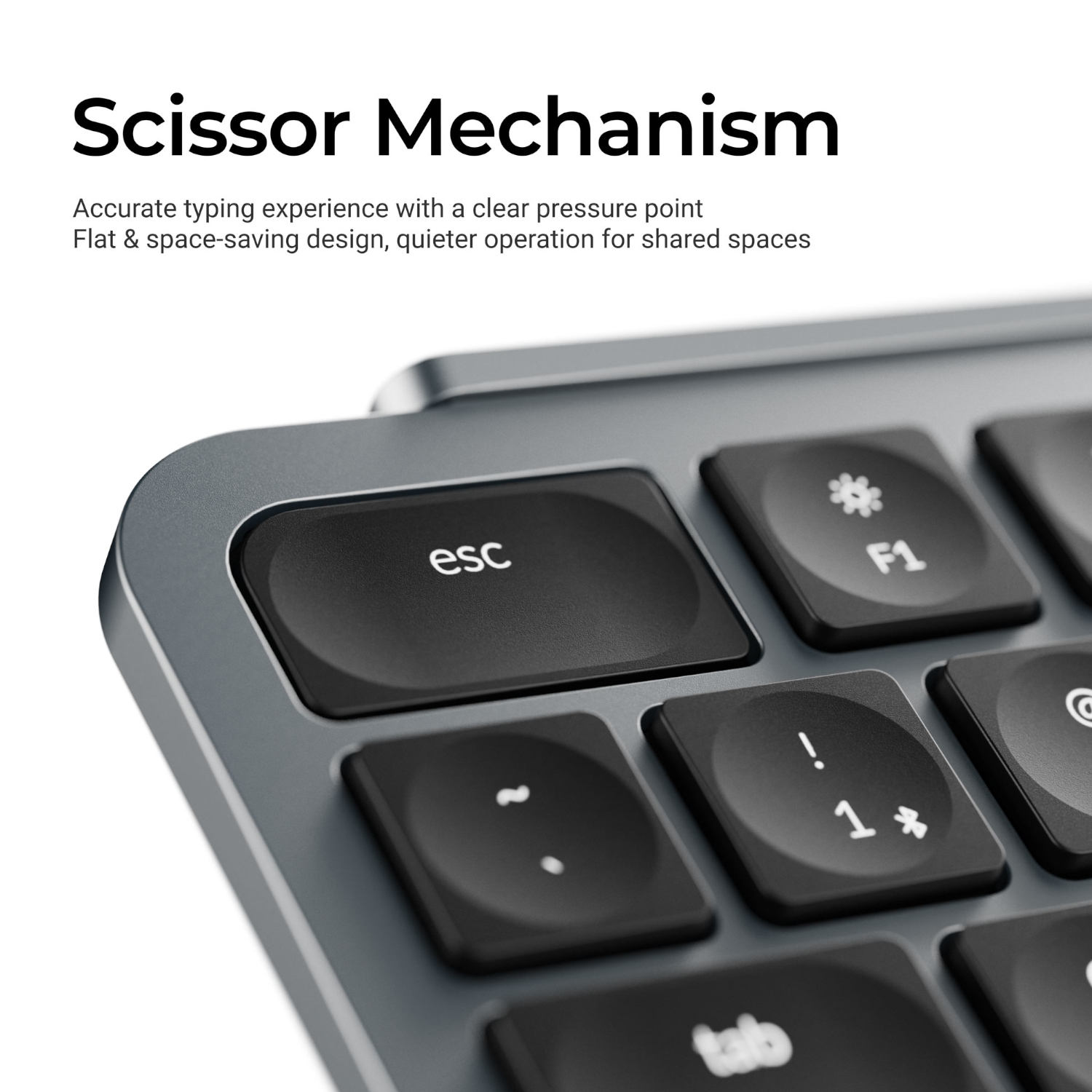 Keychron B1 Pro Ultra-Slim 75% Wireless Keyboard - Space Grey 7
