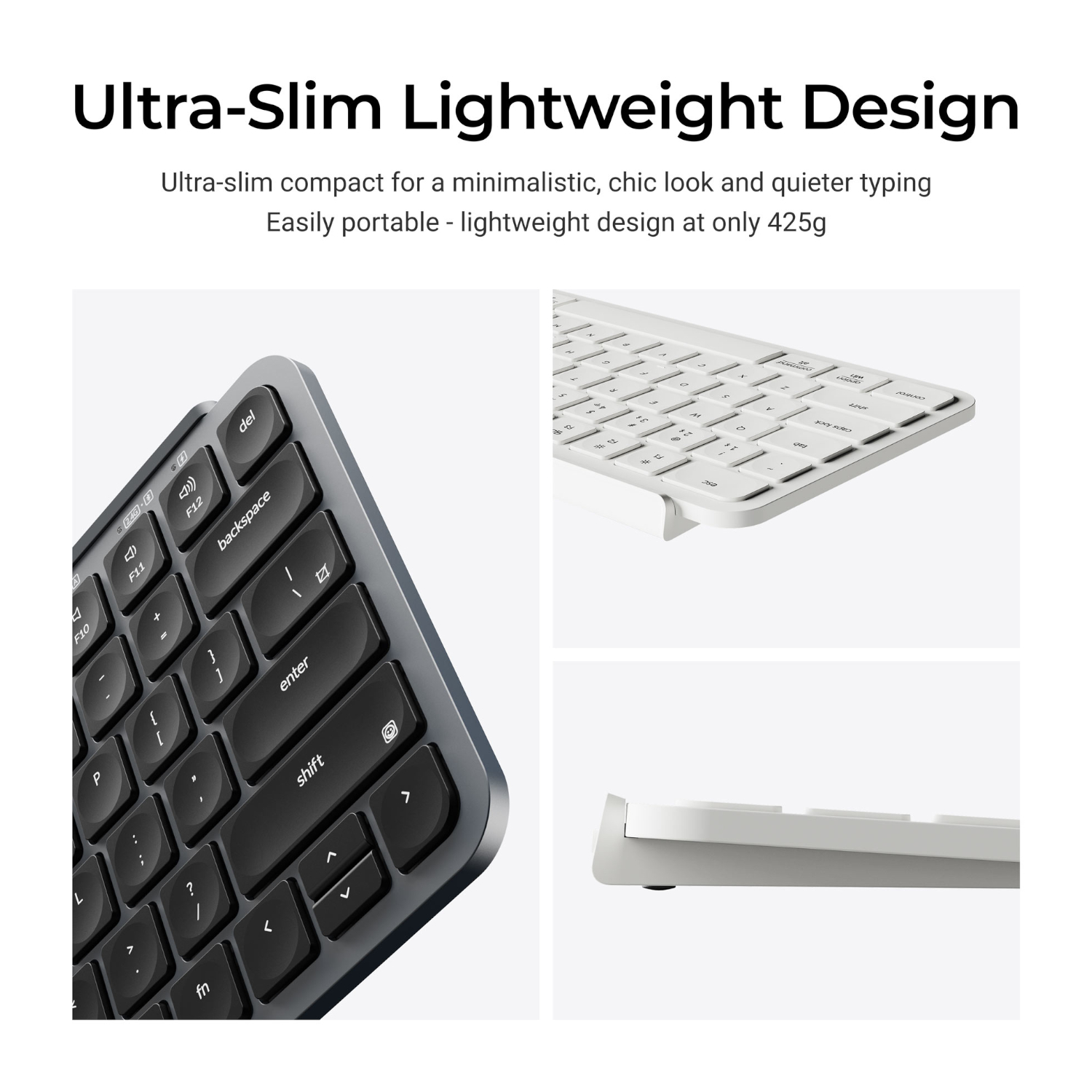 Keychron B1 Pro Ultra-Slim 75% Wireless Keyboard - Space Grey 8