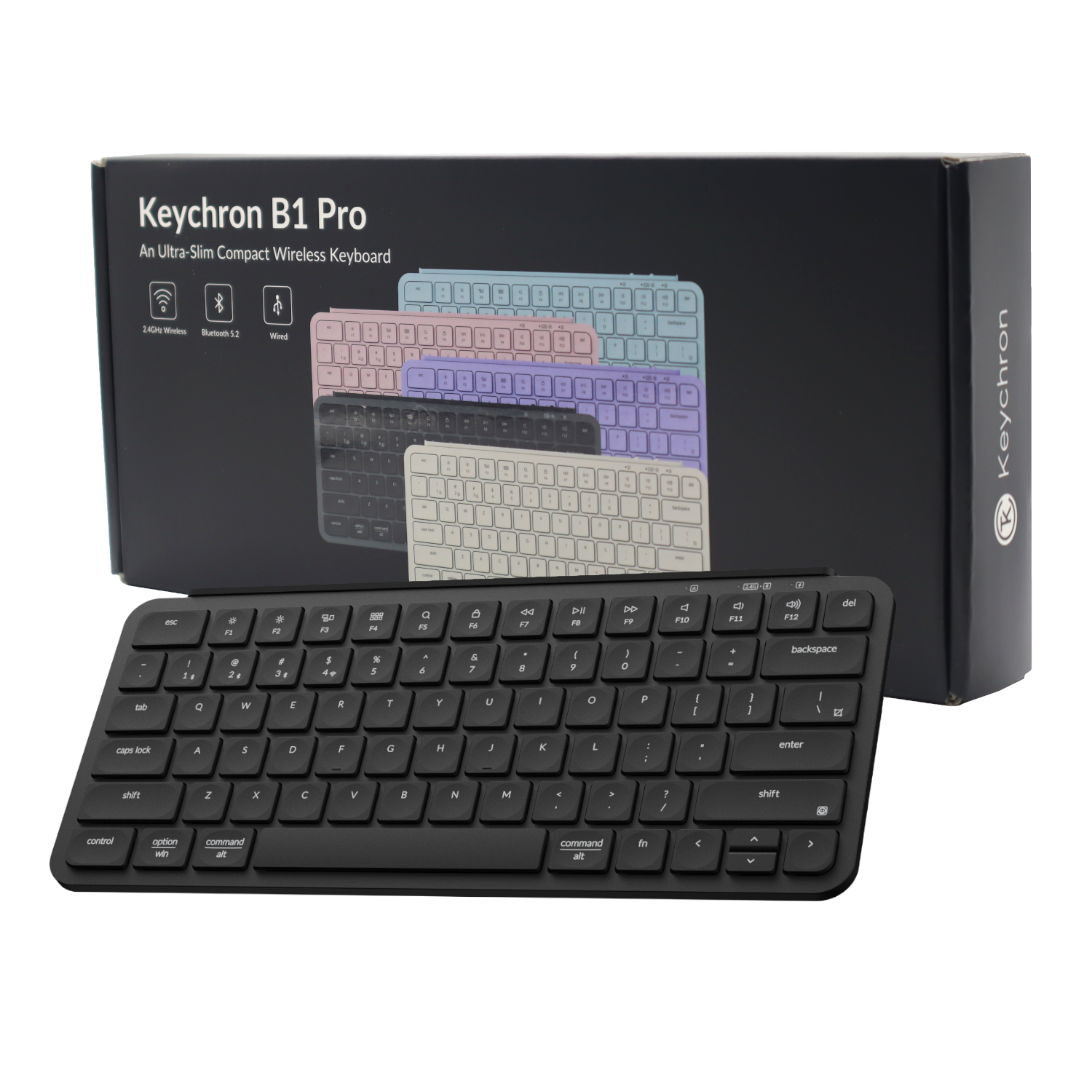 Keychron B1 Pro Ultra-Slim 75% Wireless Keyboard - Space Grey 11
