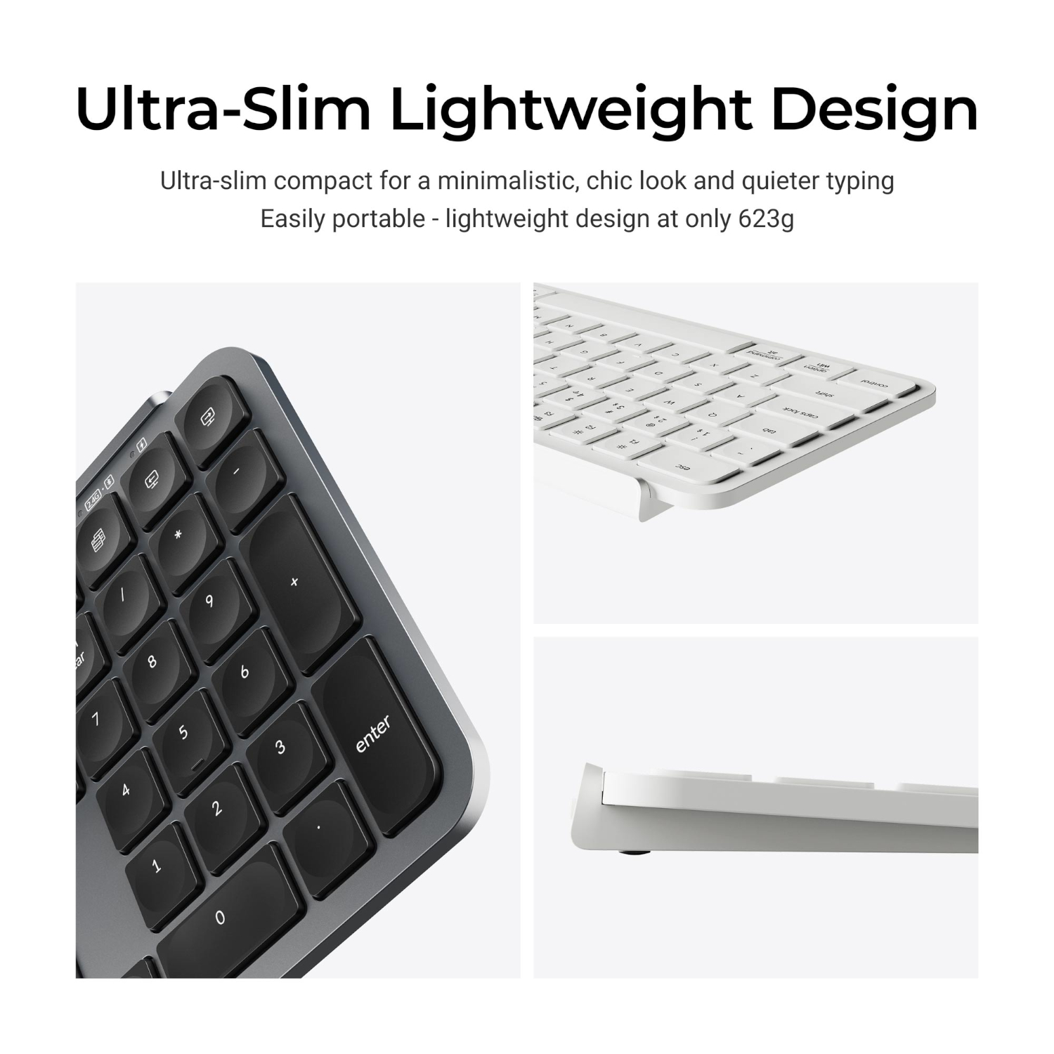 Keychron B6 Pro Ultra-Slim 100% Wireless Keyboard – Ivory White 4