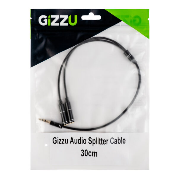 Gizzu 3-Pole Audio Splitter Cable - Black - Syntech