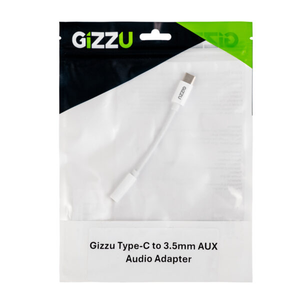 Gizzu USB Type-C to 3.5mm AUX Audio Adapter - White - Syntech