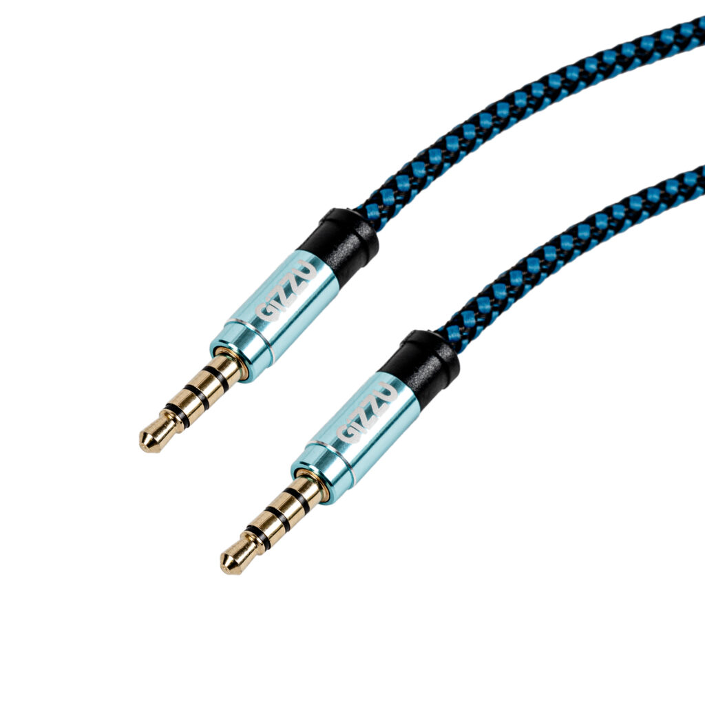 Gizzu 3.5mm AUX Cable 1.5m - Black/Blue - Image 5