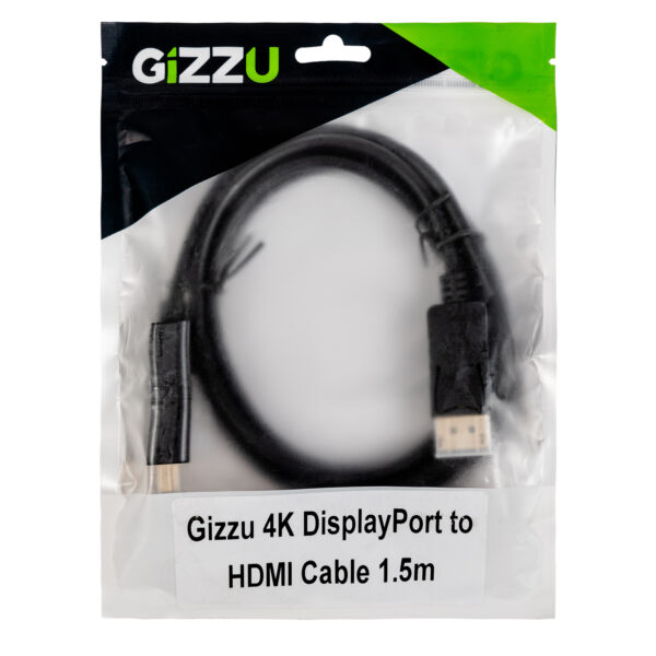 Gizzu 4K60Hz DisplayPort to HDMI Cable 1.5m - Syntech