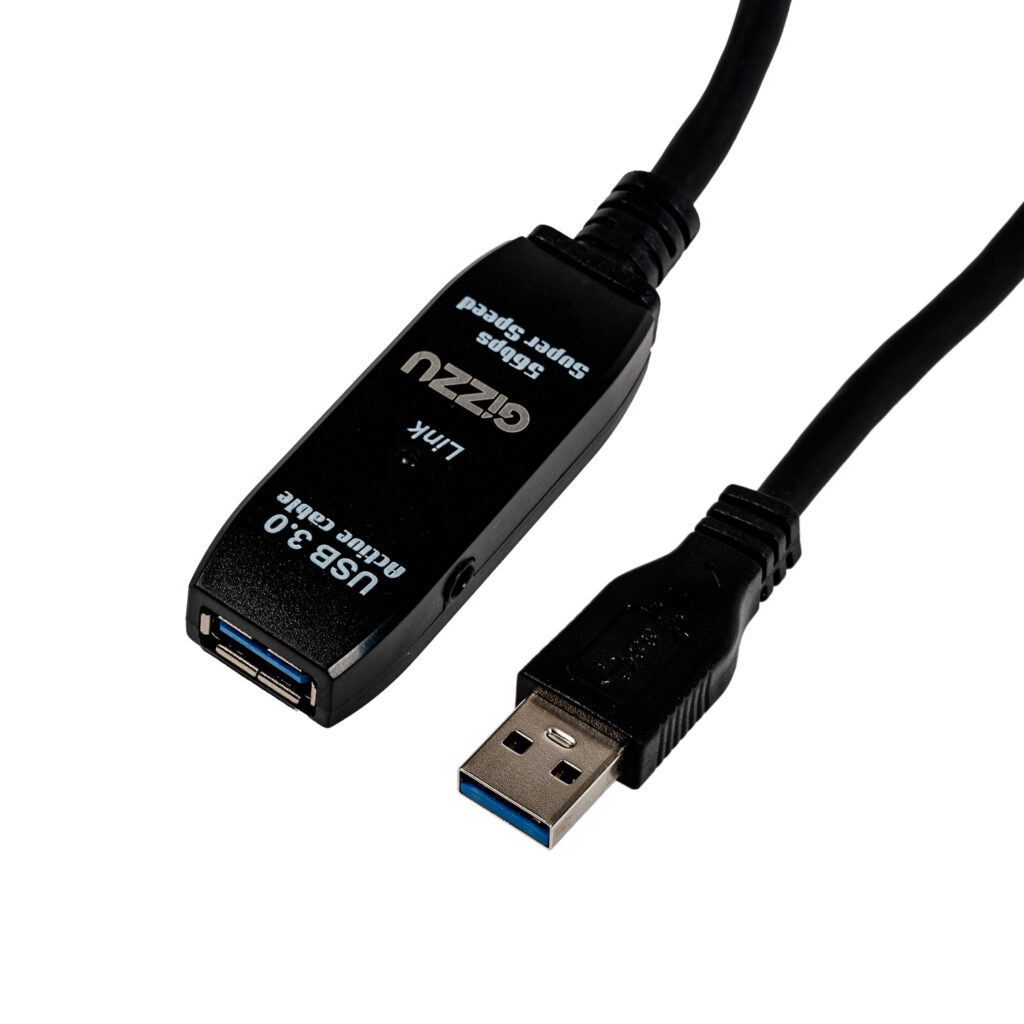 Gizzu USB 3.0 Active Extension Cable 5m - Black - Image 2