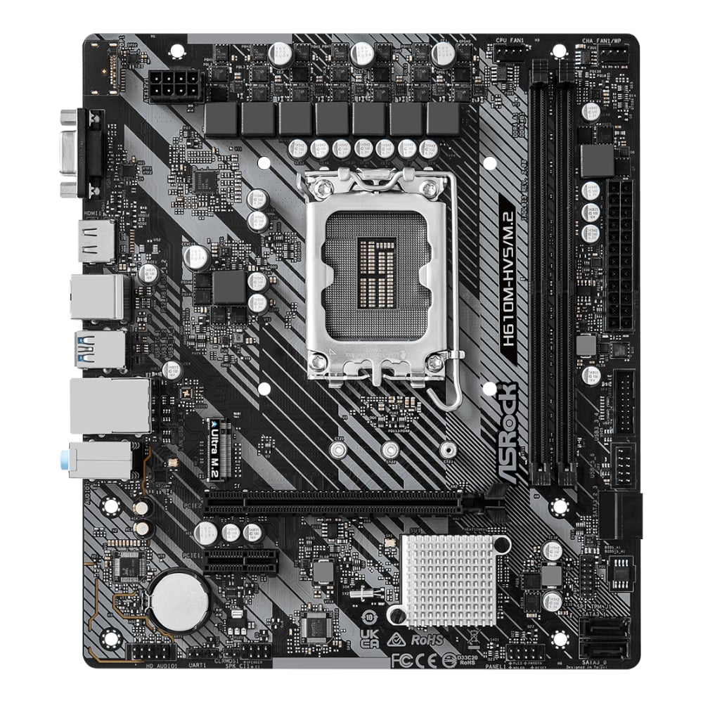 ASROCK　H610M-HVS-M.2 R2.0　LGA1200 ASRock H610M-HVS/M.2 R2.0 Intel LGA 1700 m-ATX Motherboard
