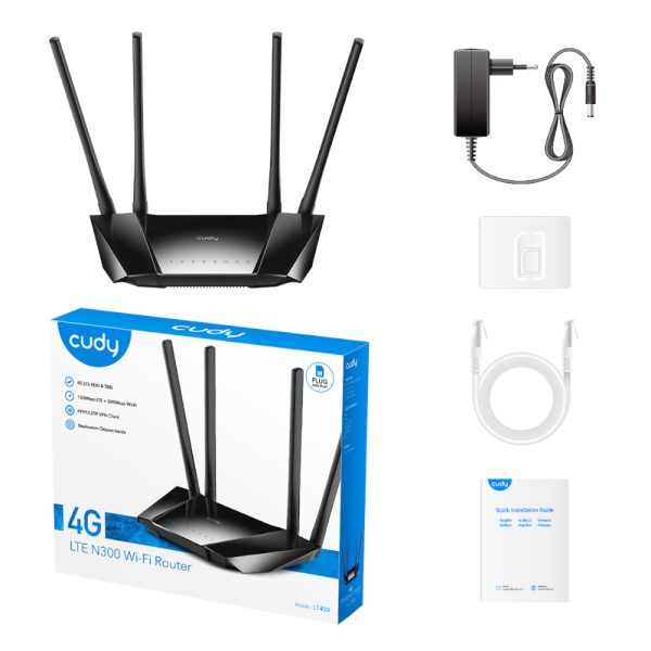 Cudy LT400 4G LTE N300 300Mbps Wi-Fi Router - Syntech