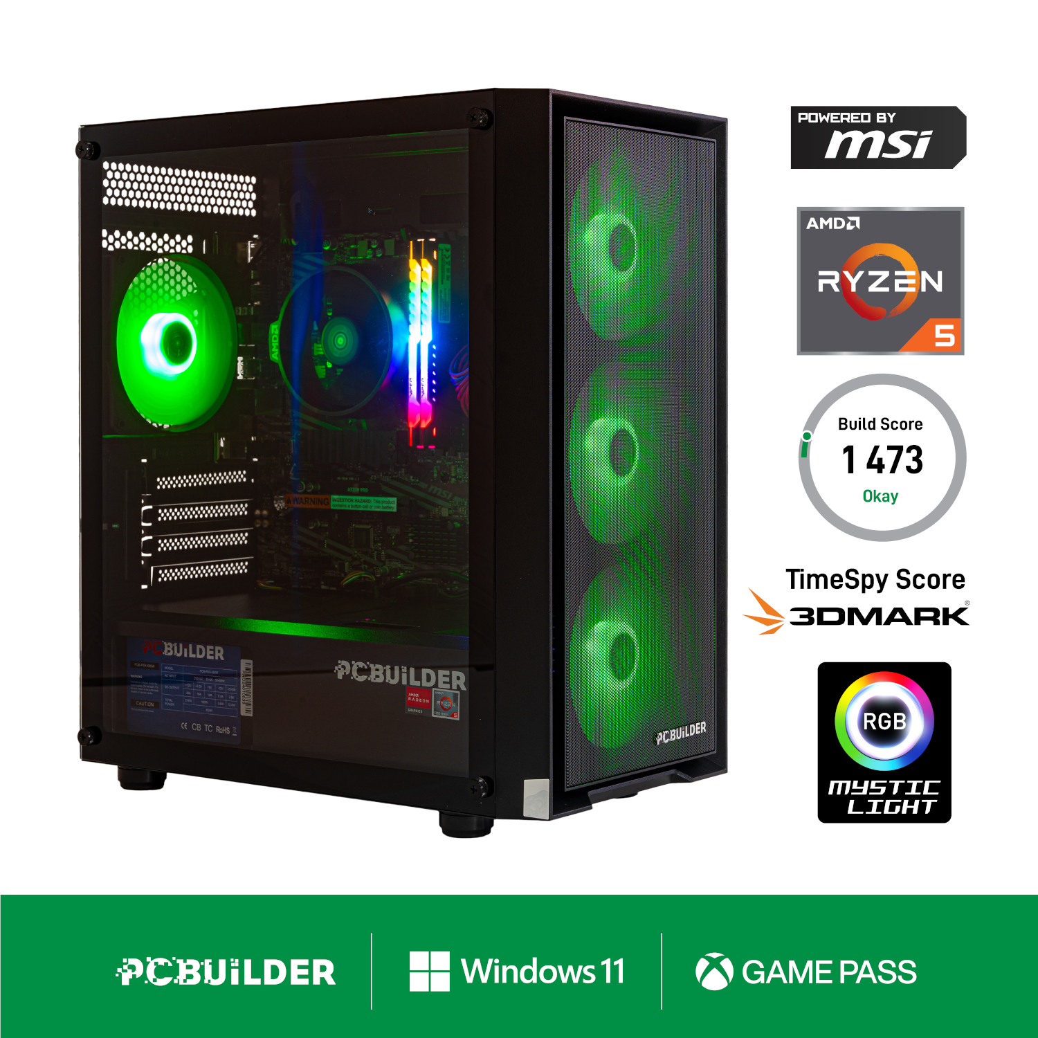 PCBuilder Ryzen 5 5600GT DEFENDER Windows 11 Gaming PC - Syntech