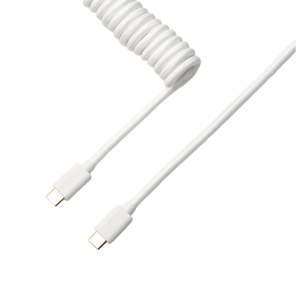 Keychron Coiled Aviator White Cable - Image 2
