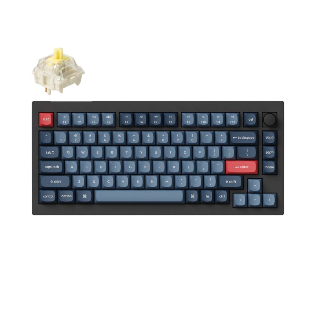 Keychron V1 Max QMK/VIA Wireless Custom Mechanical Keyboard | BANANA Switches – Black - Image 3