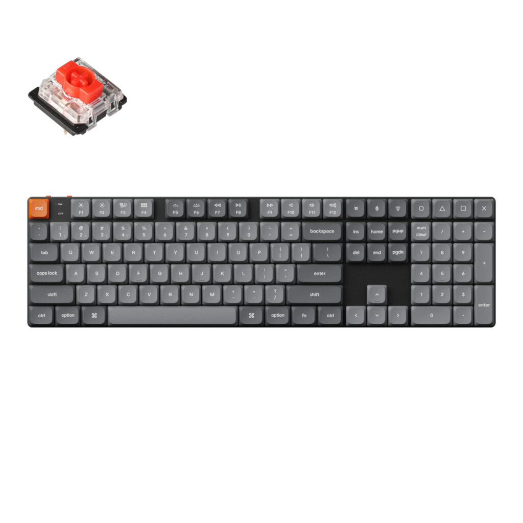 Keychron K5 Max QMK/VIA Full-sized Wireless Custom Mechanical Keyboard | RED Switches - Image 5