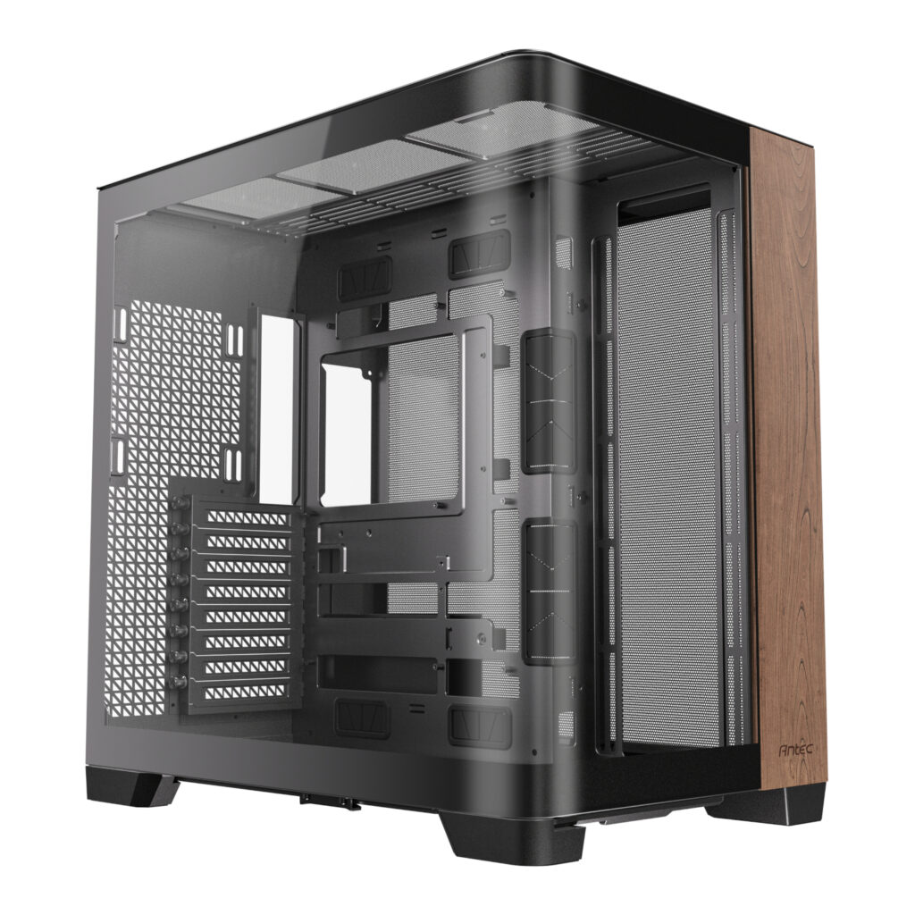 Antec C8 Curved Wood E-ATX | ATX | Micro-ATX | ITX Dual Chamber Gaming Chassis - Black - Image 2