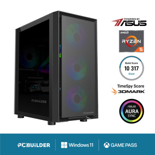 PCBuilder Ryzen 5 5600X PATHFINDER Windows 11 Gaming PC